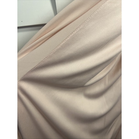 David's Bridal Double Strap Georgette Chiffon Wrap Maxi Dress Size 2 Petal - Picture 8 of 10